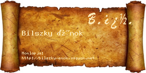 Bilszky Énok névjegykártya